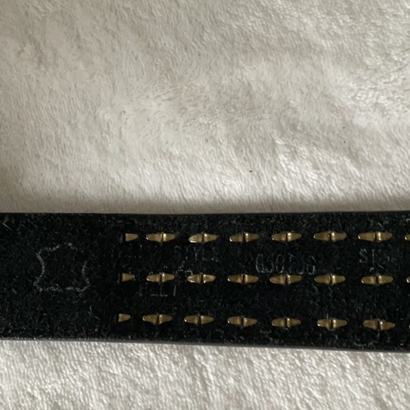 Gold Buckle studded punk rock metal belt - Picture 3 of 5